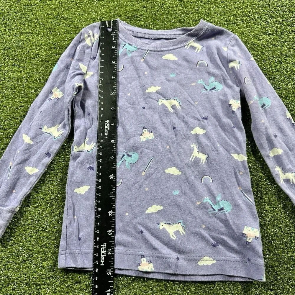 Old Navy Girls Toddler Unicorn Dragon Crown Print Pajama Set 5T